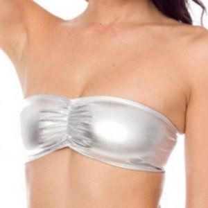 American Apparel Metallic Silver Bandeau